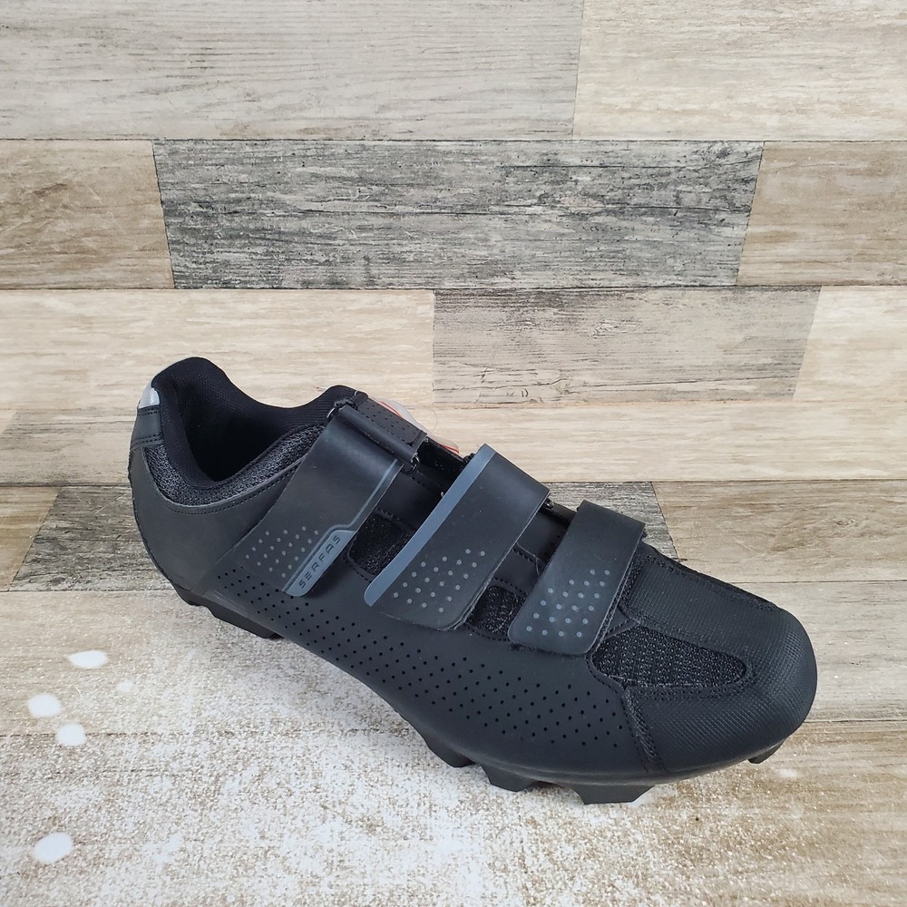 Serfas Singletrack 3-Strap Mens Cycling Shoes Sz 12 Black Mountain Bike Sneakers